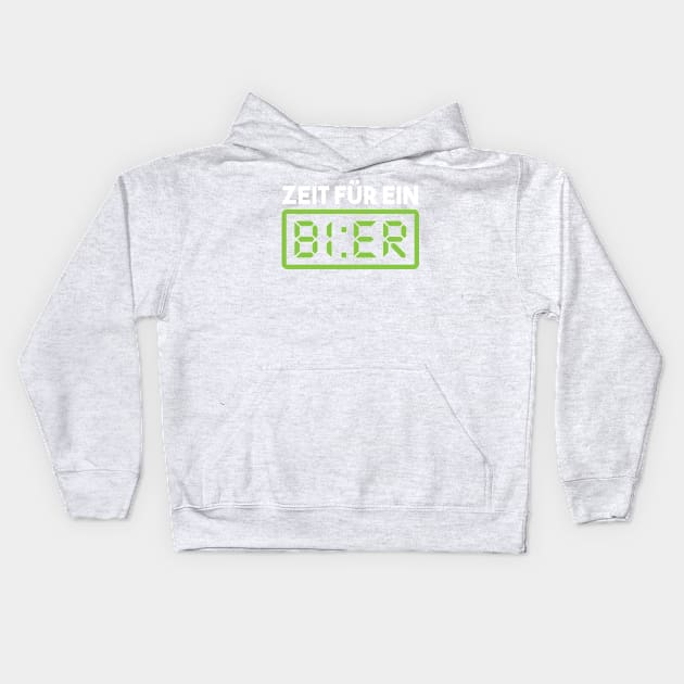 Beer Time German Quote P Kids Hoodie by LindenDesigns